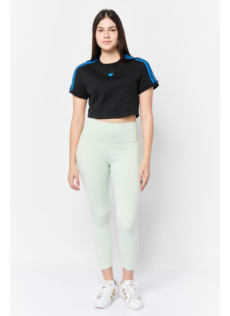 Women Sportswear Fit Short Sleeve Outdoor Top, Black