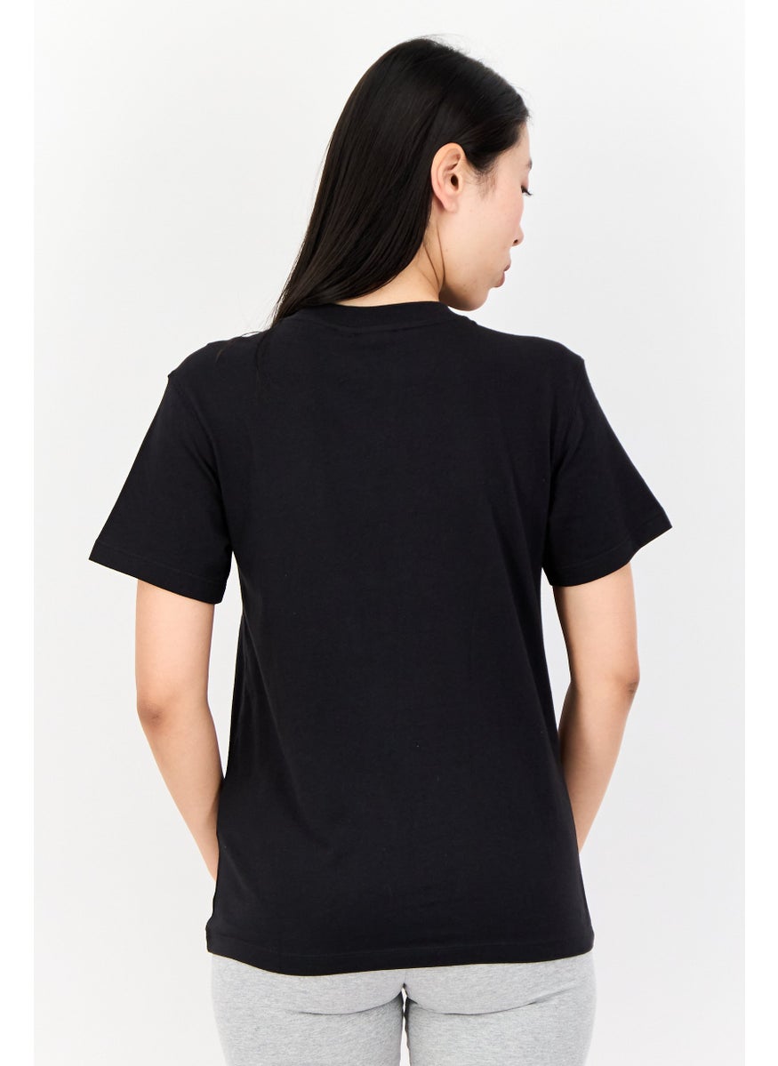 Women Sportswear Fit Short Sleeve Outdoor Top, Black