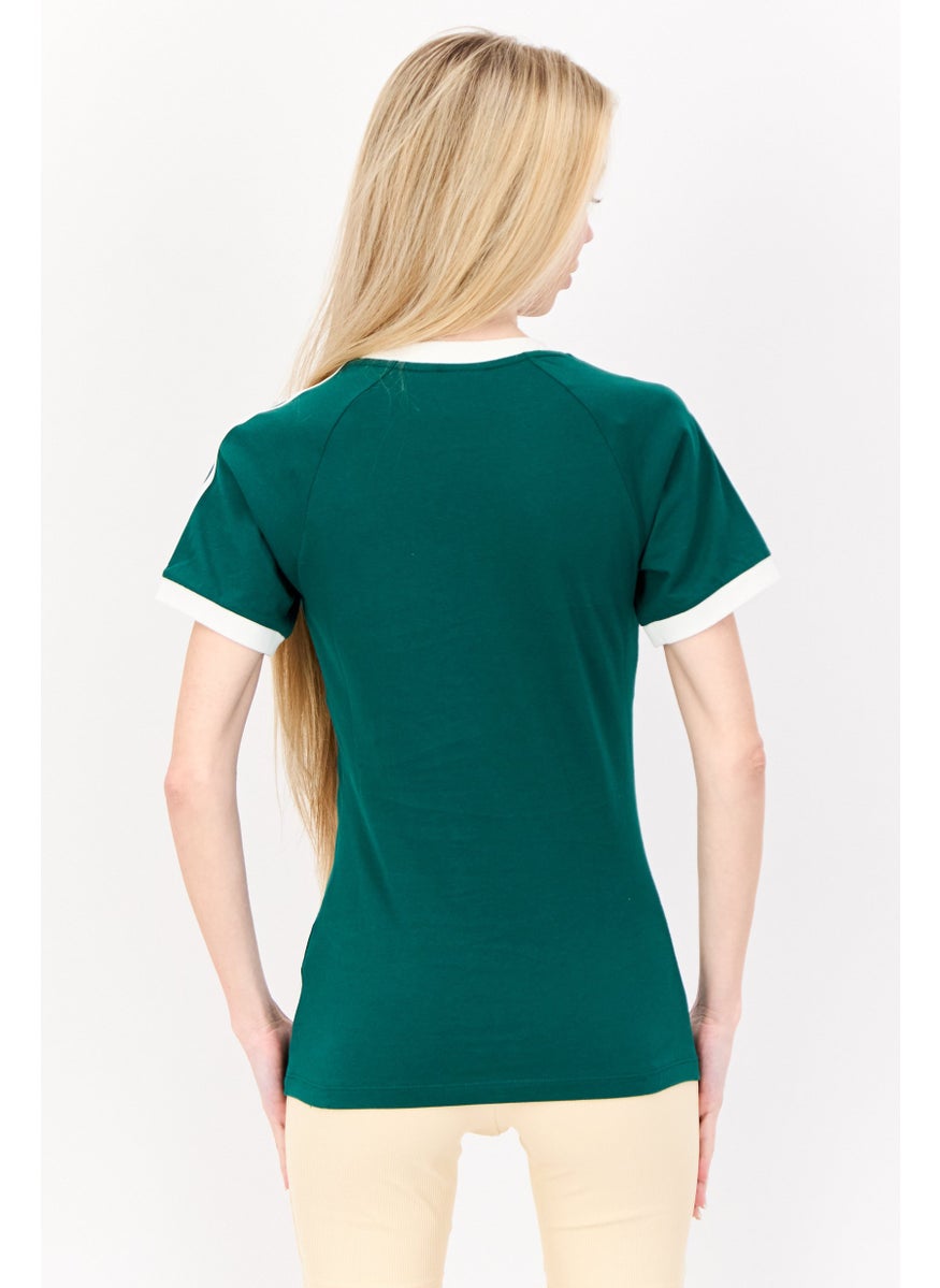 Women Sportswear Fit Short Sleeve Outdoor T-shirt, Green