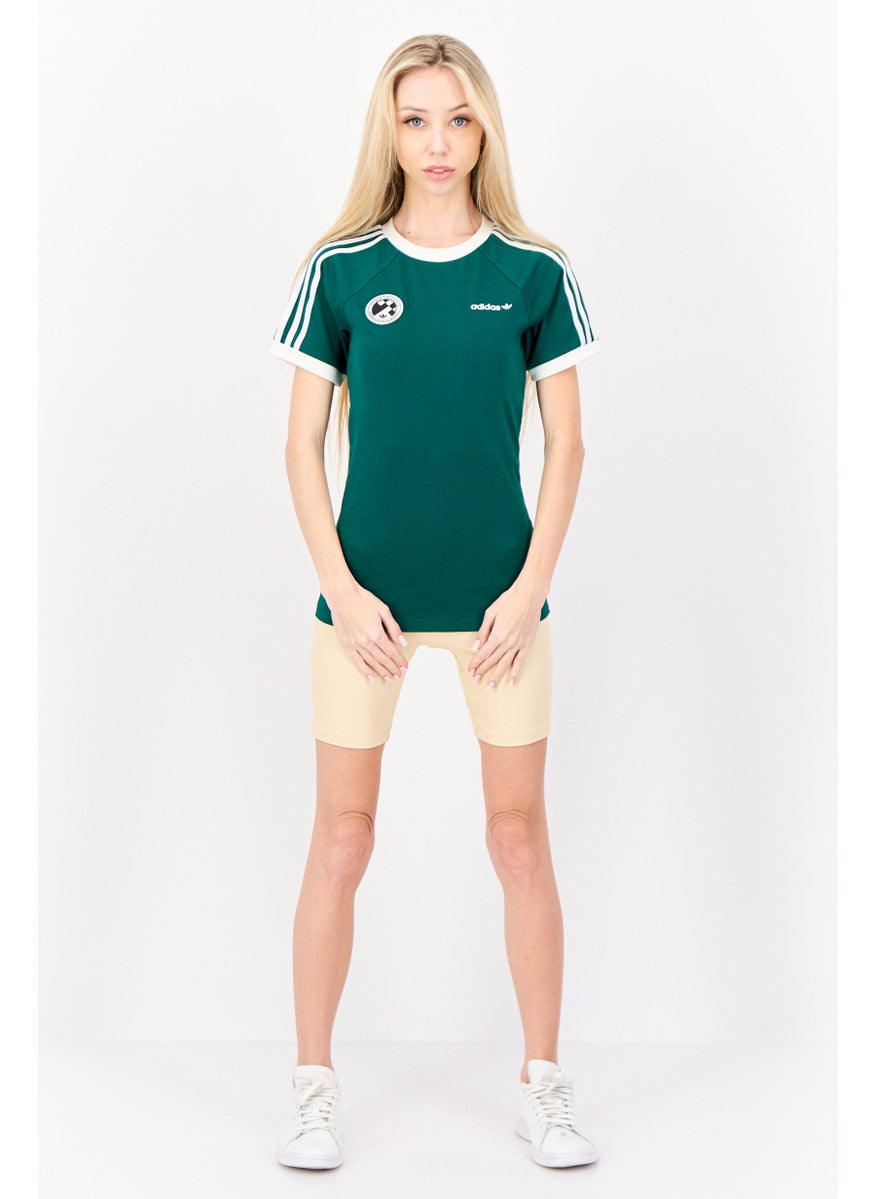 Women Sportswear Fit Short Sleeve Outdoor T-shirt, Green