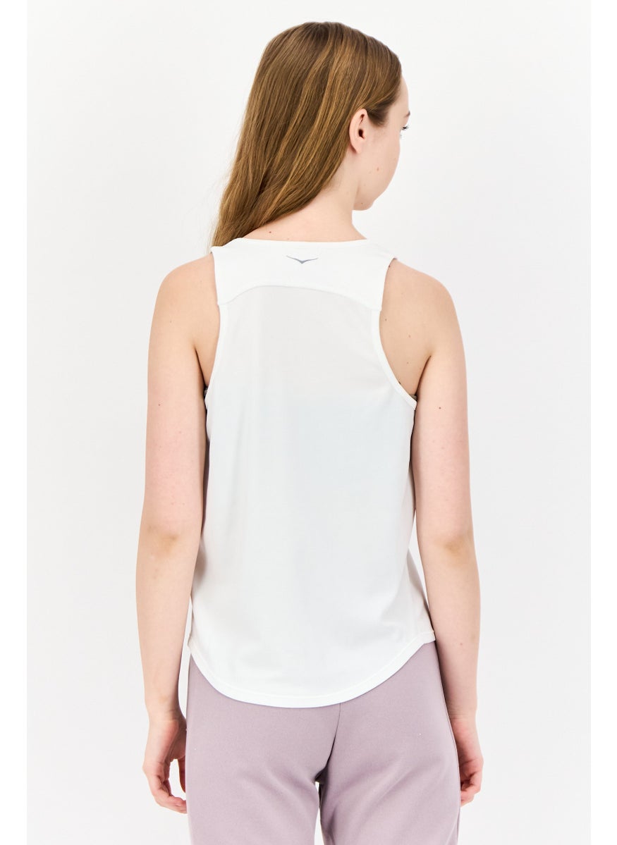 Women Sportswear Fit Sleeveless Training Tank Top, White
