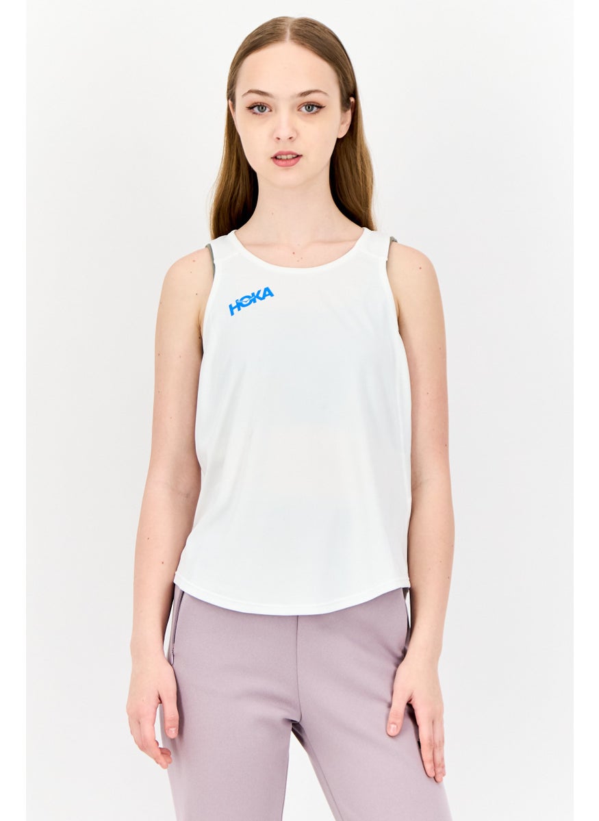 Women Sportswear Fit Sleeveless Training Tank Top, White