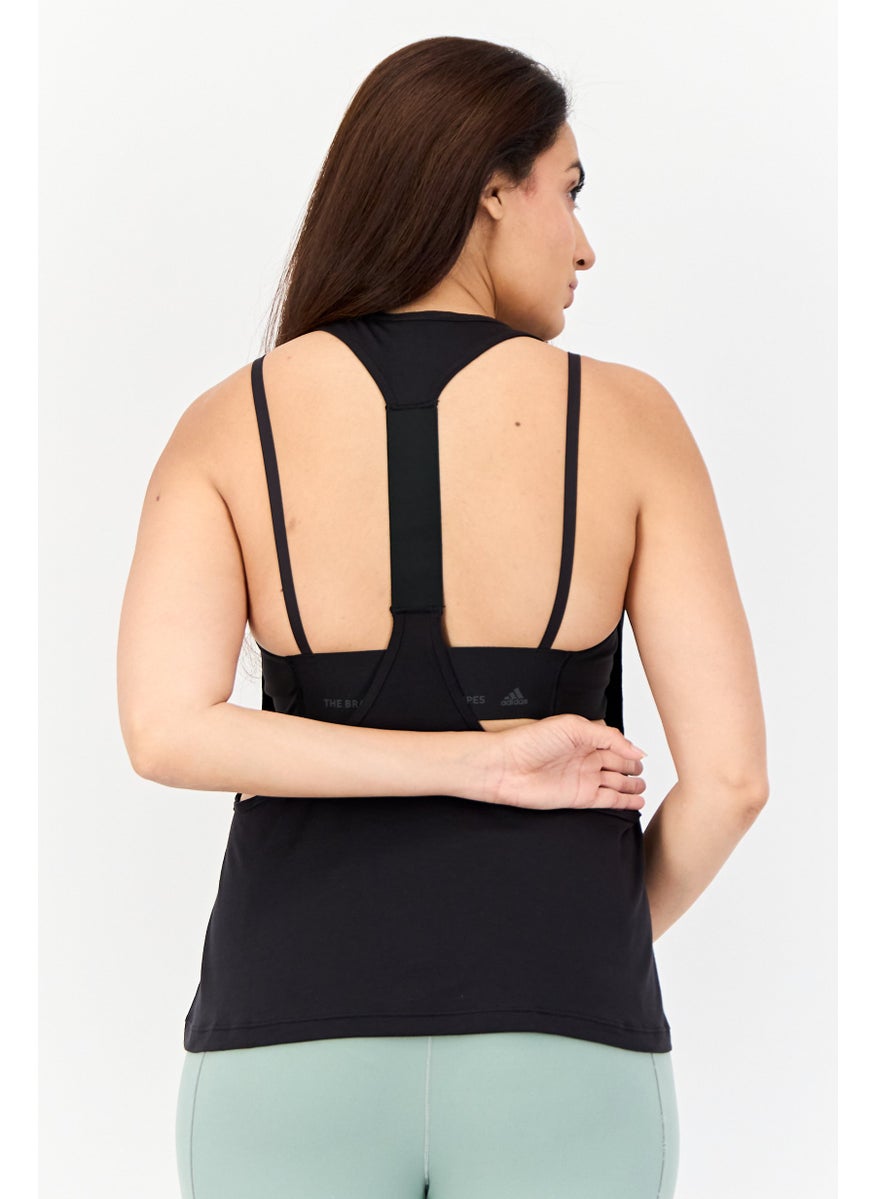 Women Sportswear Fit Sleeveless Training Tank top, Black