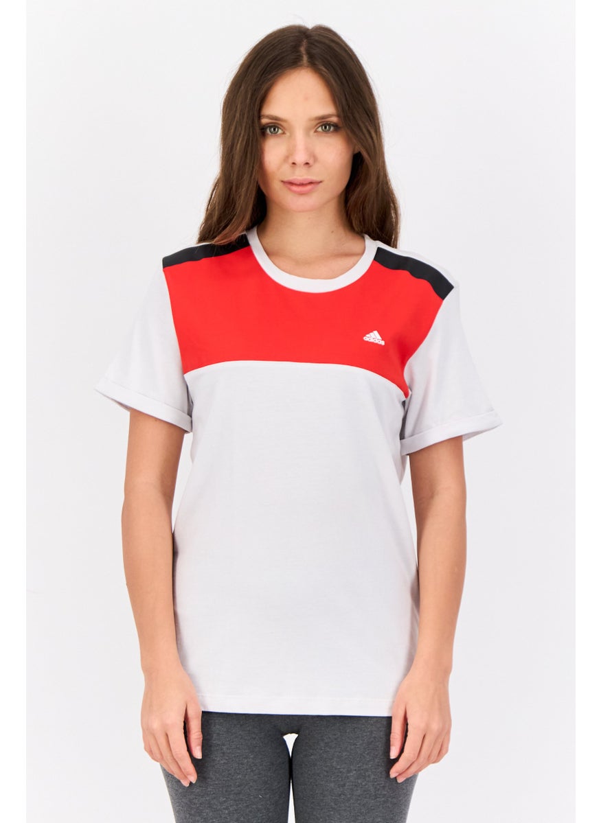 Women Sportswear Fit Short Sleeve Outdoor Top, White