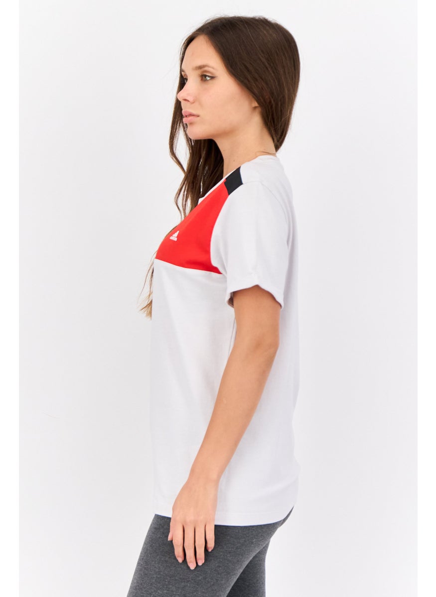 Women Sportswear Fit Short Sleeve Outdoor Top, White