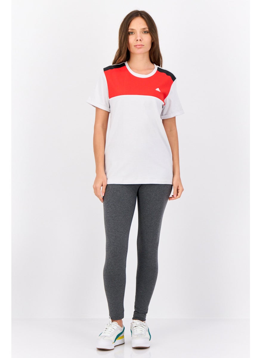 Women Sportswear Fit Short Sleeve Outdoor Top, White