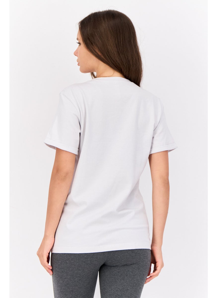 Women Sportswear Fit Short Sleeve Outdoor Top, White