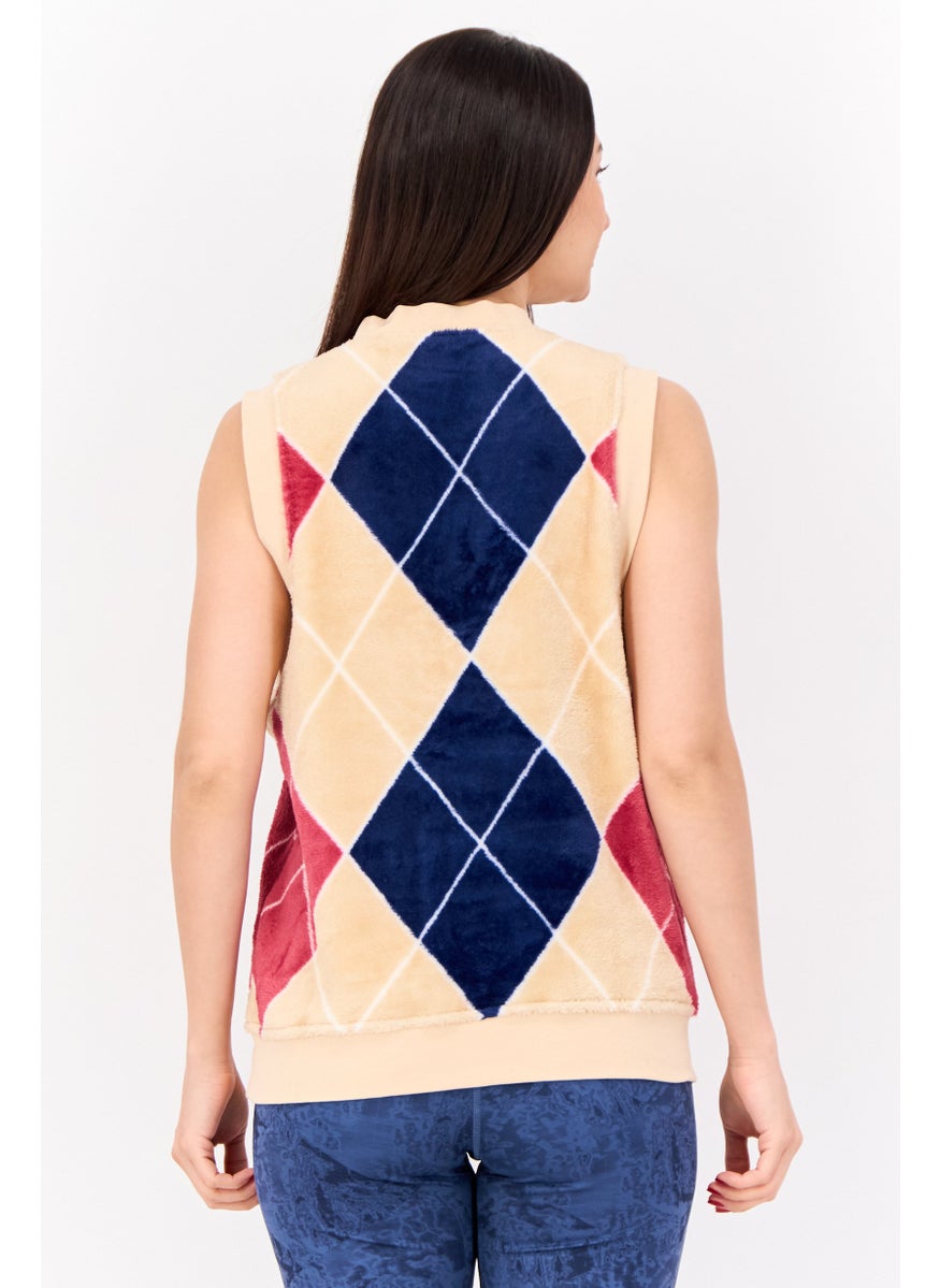 Women Sportswear Fit Sleeveless Outdoor Top, Multicolor