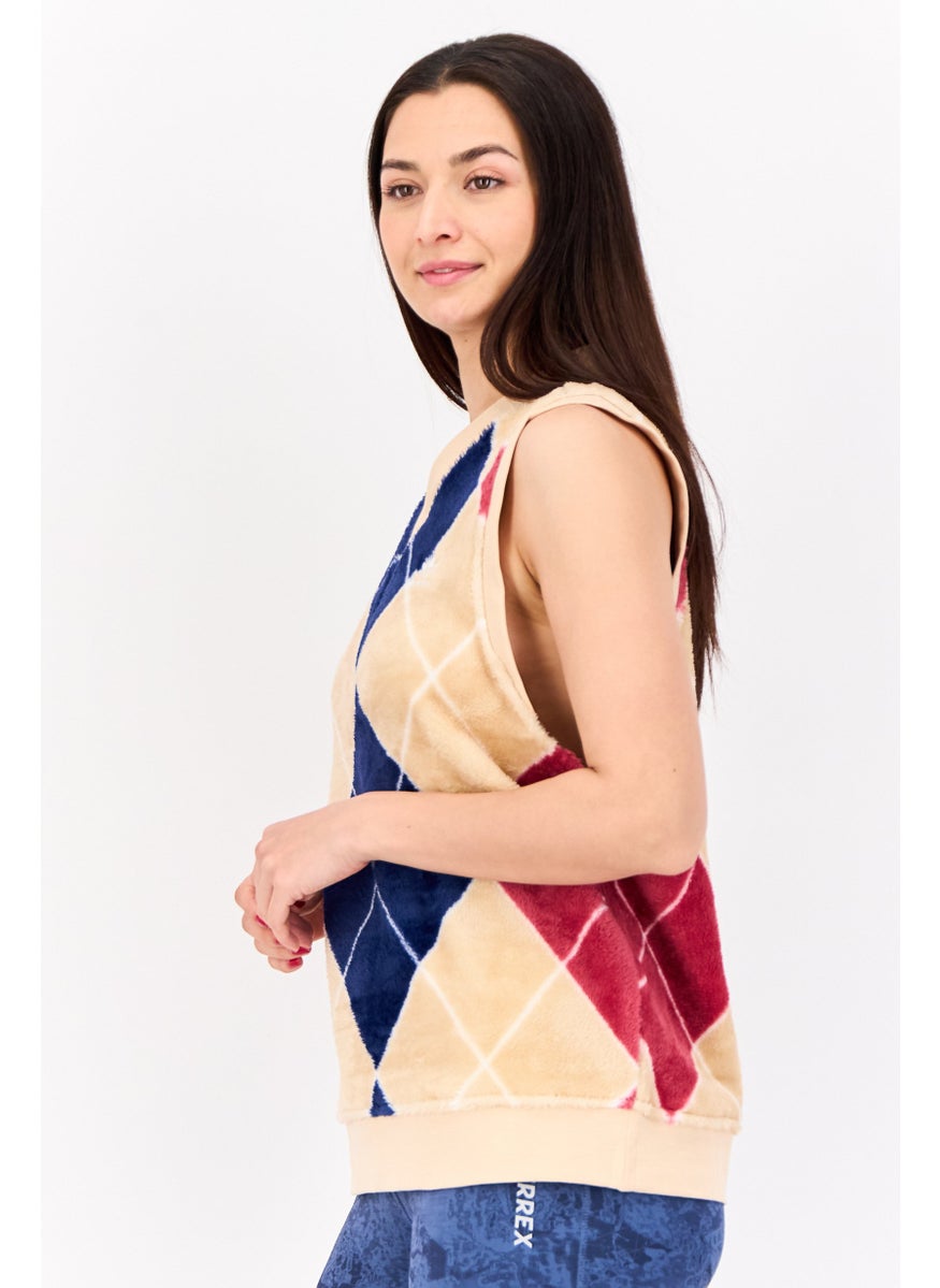 Women Sportswear Fit Sleeveless Outdoor Top, Multicolor
