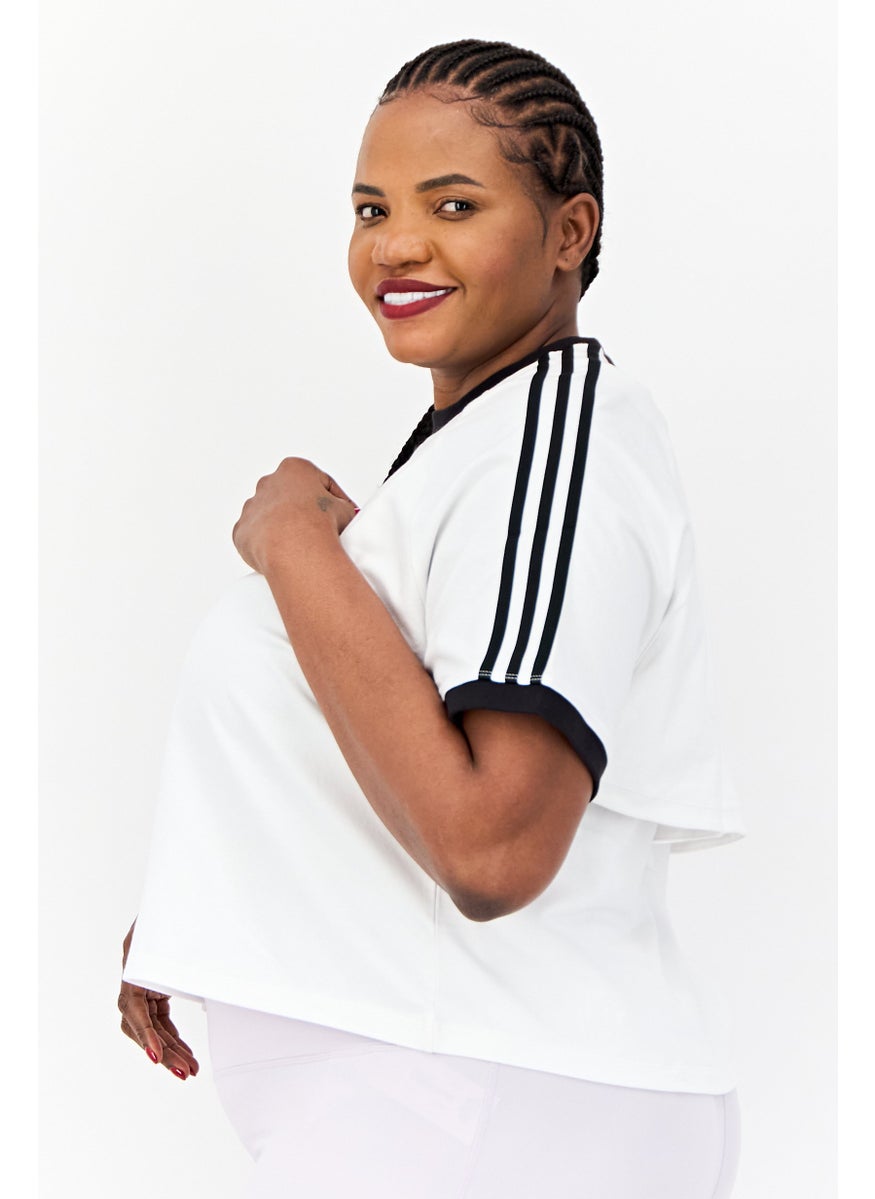 Women Plus Size 2 in 1 Outdoor T-Shirts, White