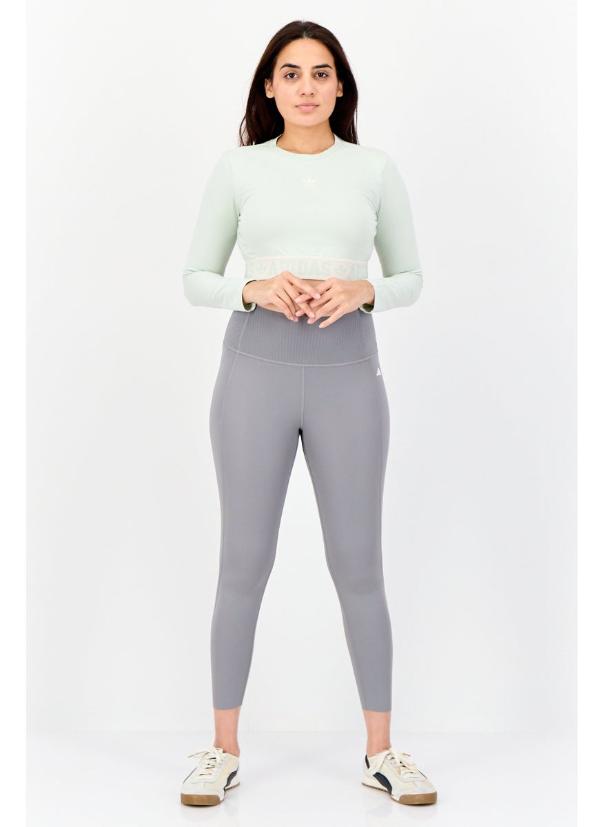 Women Sportswear Fit Long Sleeve Outdoor T-shirt, Light Sage