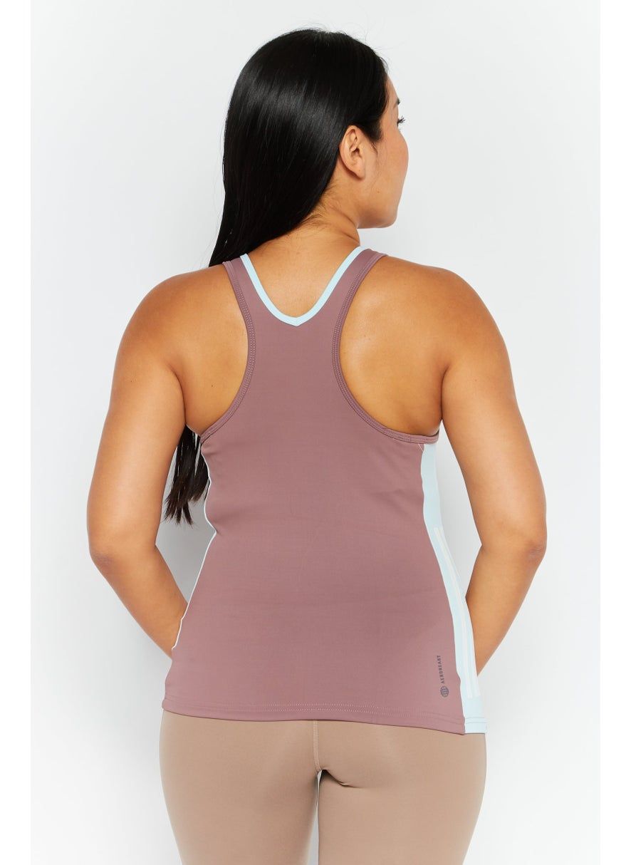 Women Sportswear Fit Sleeveless Training Tank Top, Mauve