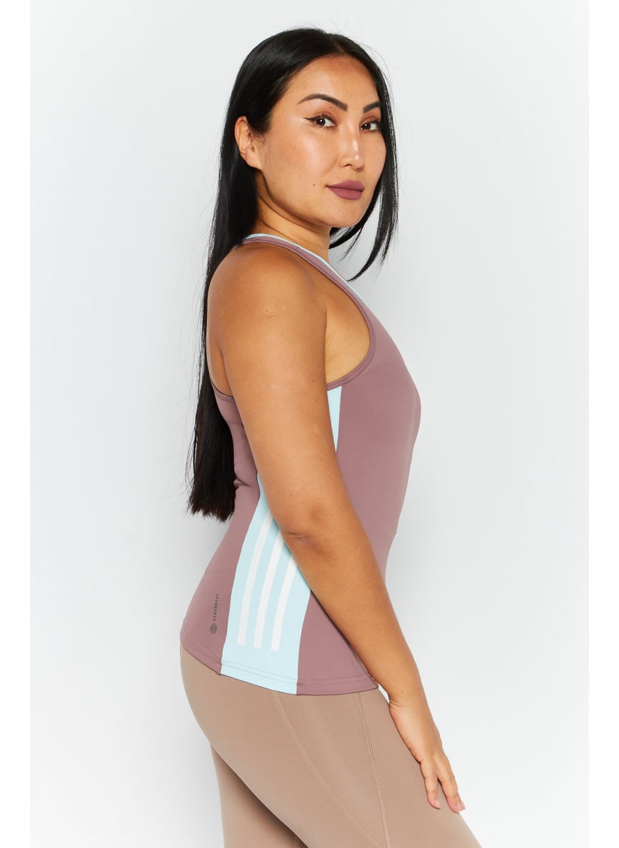 Women Sportswear Fit Sleeveless Training Tank Top, Mauve