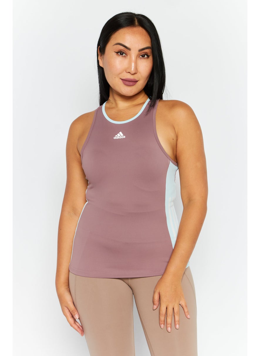 Women Sportswear Fit Sleeveless Training Tank Top, Mauve