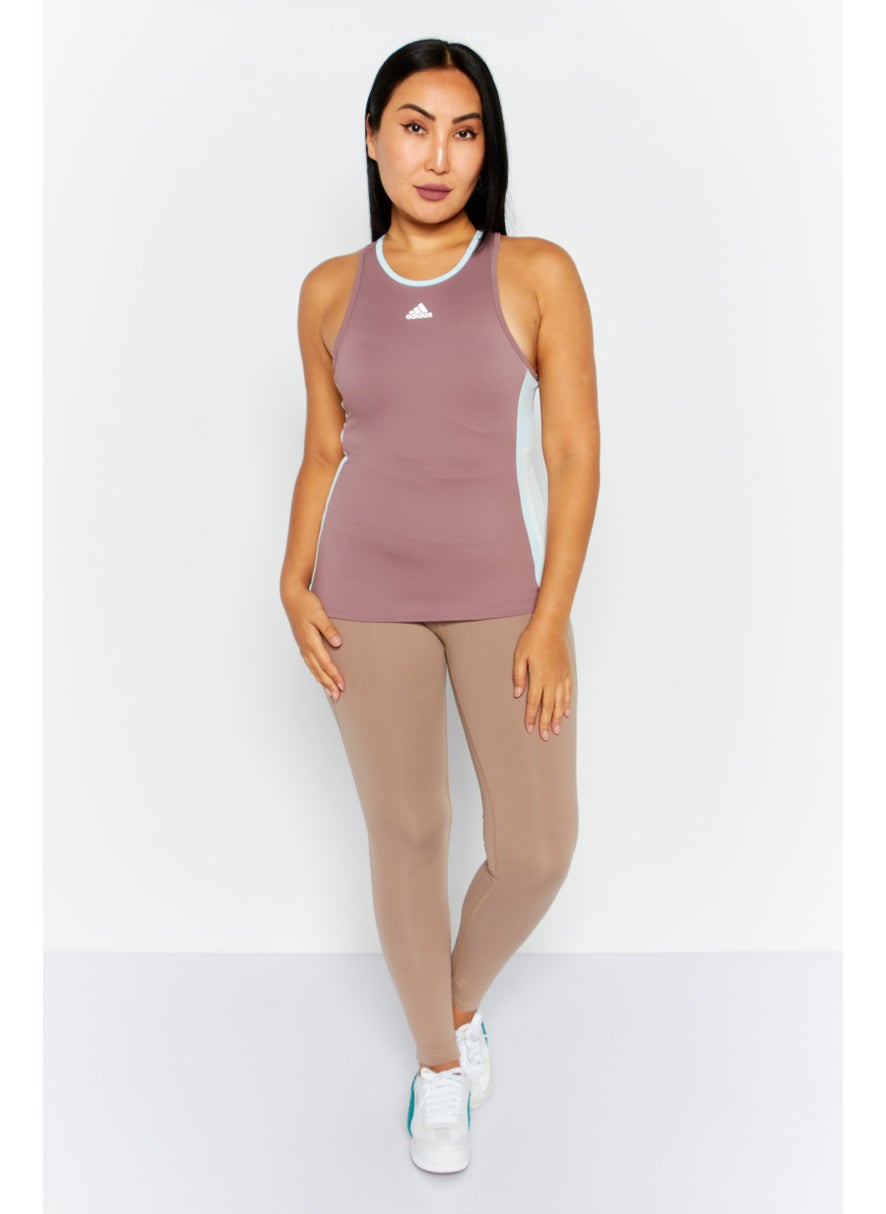 Women Sportswear Fit Sleeveless Training Tank Top, Mauve