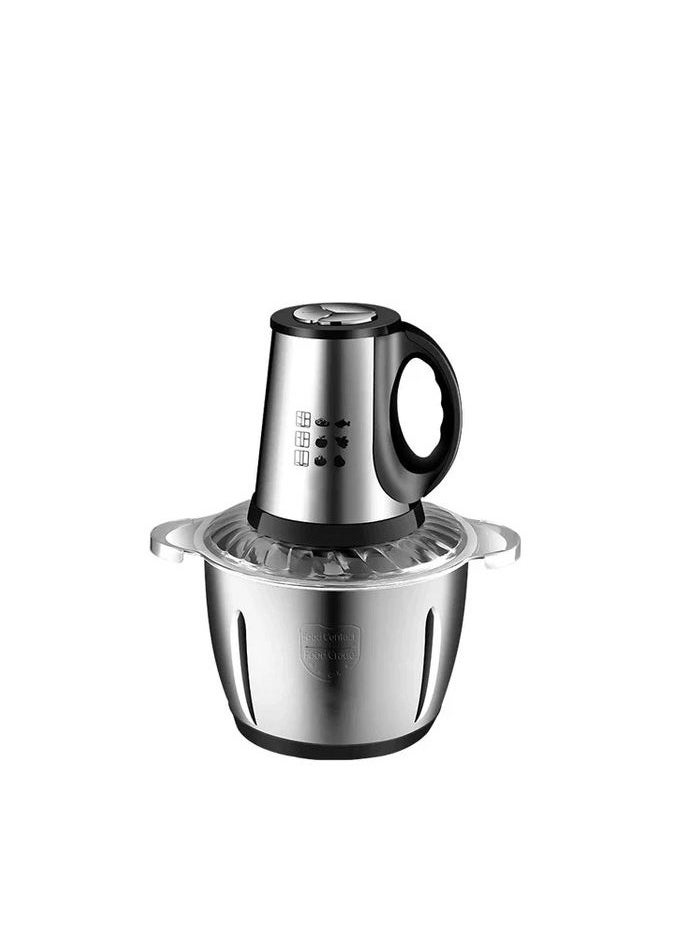 3L Stainless Steel Food Processor & Meat Chopper – Electric Blender with Double Blade, High-Speed Operation & Non-Slip Base