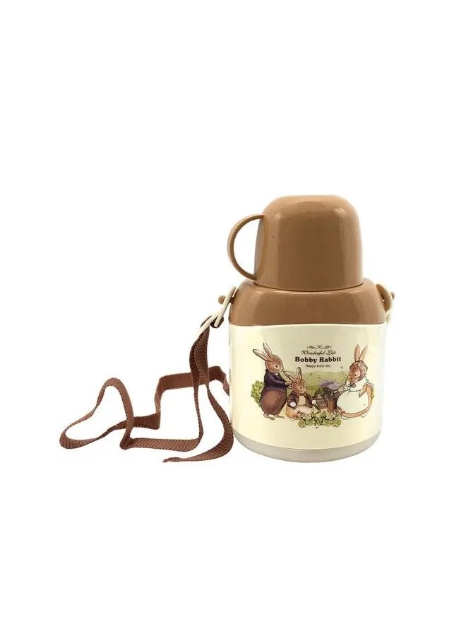 300ml Kids Sports Water Bottle Travel School With Shoulder Strap