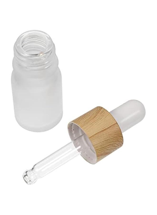 10 Pcs Frosted Glass Dropper Bottles for Essential Oils Cuticle Oil Liquid Storage Includes Eye Droppers Caps for Travel and Sample Use