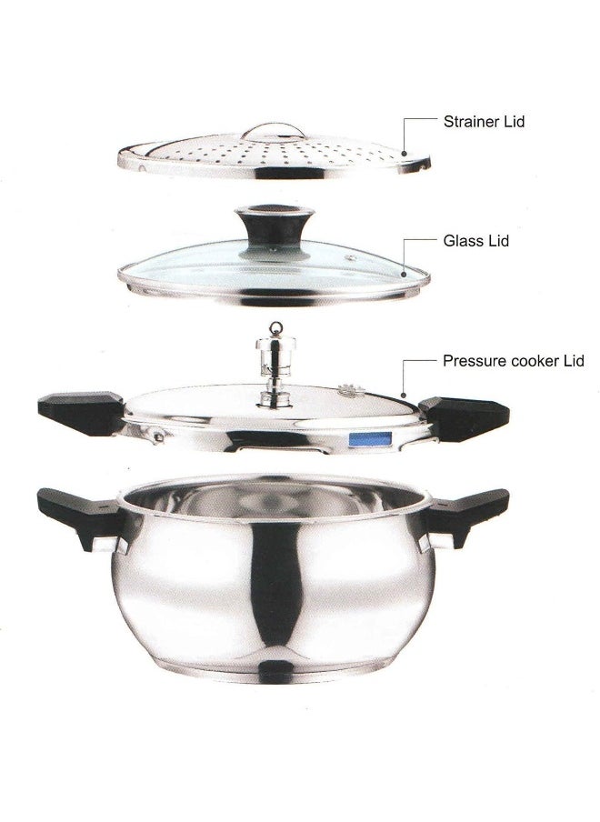 SMGPC-5.5 Pressure Cooker, Silver, 5.5 Liters, Stainless Steel