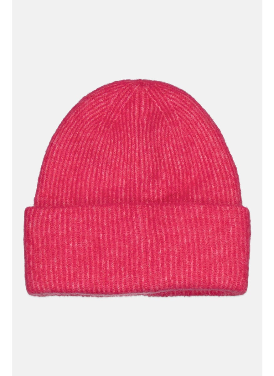 Women Knitted Beanie, Pink