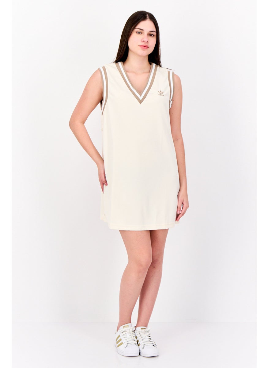Women Sportswear Fit Sleeveless Outdoor Dress, Beige