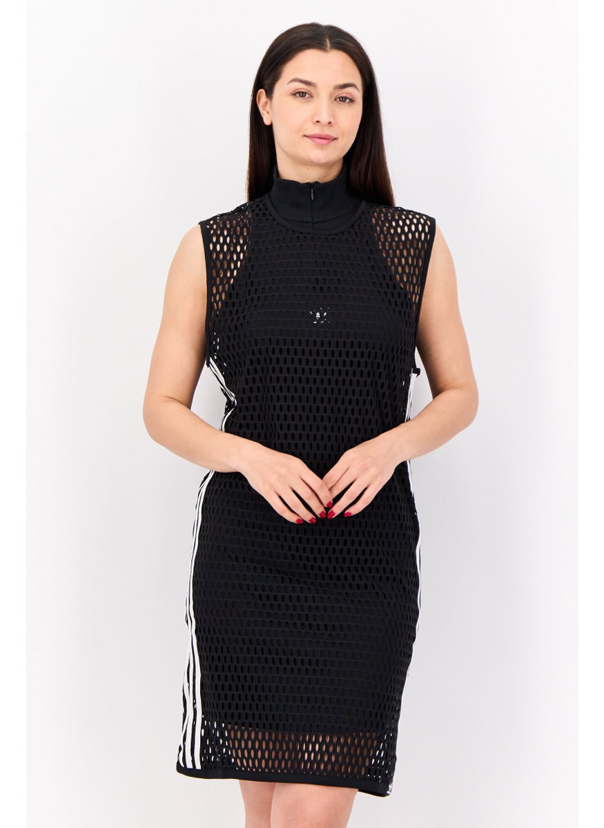 Women 2 In 1 Sportswear Fit Sleeveless Outdoor Dress, Black