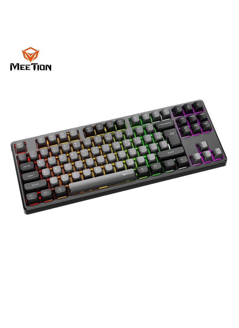 Meetion TKL Triple-Mode Wireless RGB Mechanical Keyboard MK14 TKL 87 Keys Layout Full Key Hot-Swap Tri-Mode Connection