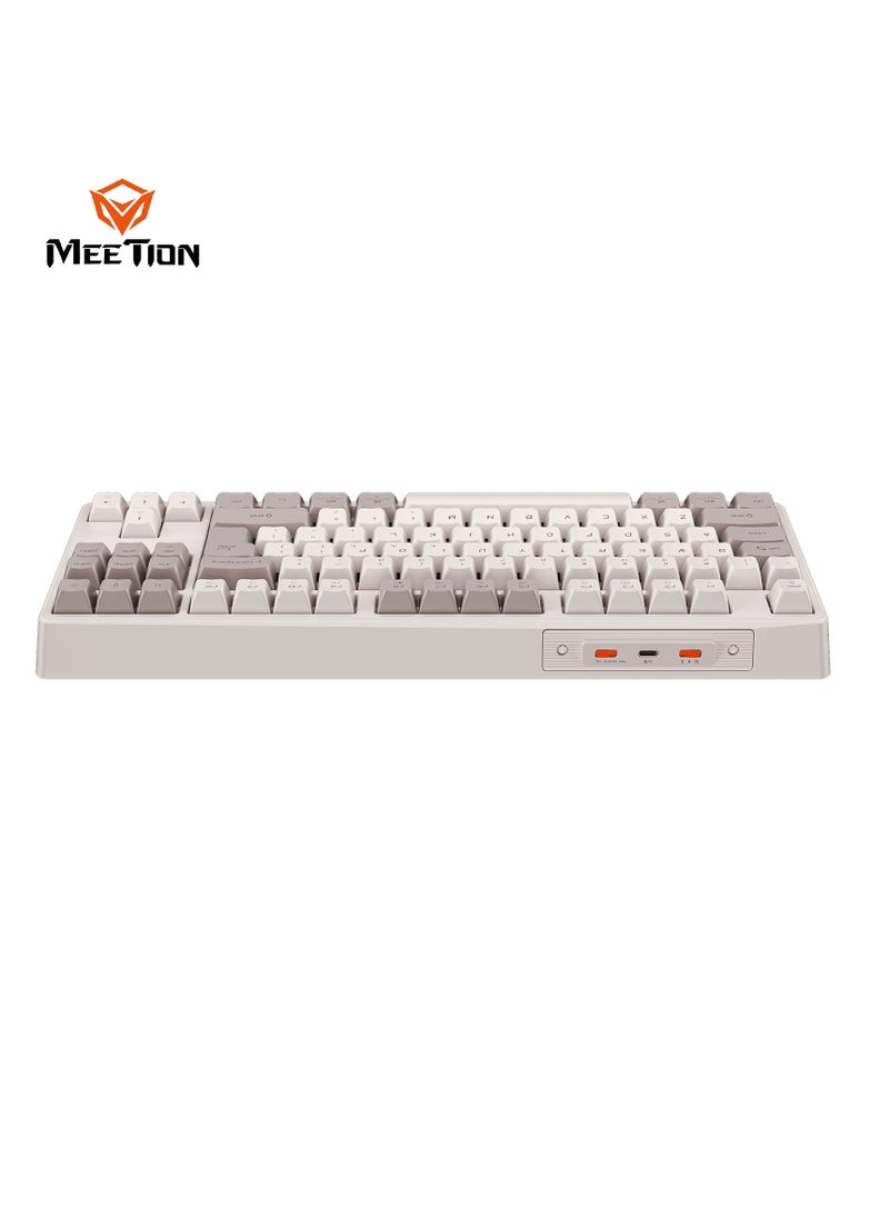 Meetion TKL Triple-Mode Wireless RGB Mechanical Keyboard MK14 TKL 87 Keys Layout Full Key Hot-Swap Tri-Mode Connection