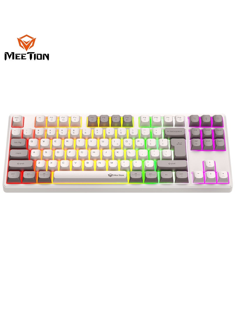Meetion TKL Triple-Mode Wireless RGB Mechanical Keyboard MK14 TKL 87 Keys Layout Full Key Hot-Swap Tri-Mode Connection