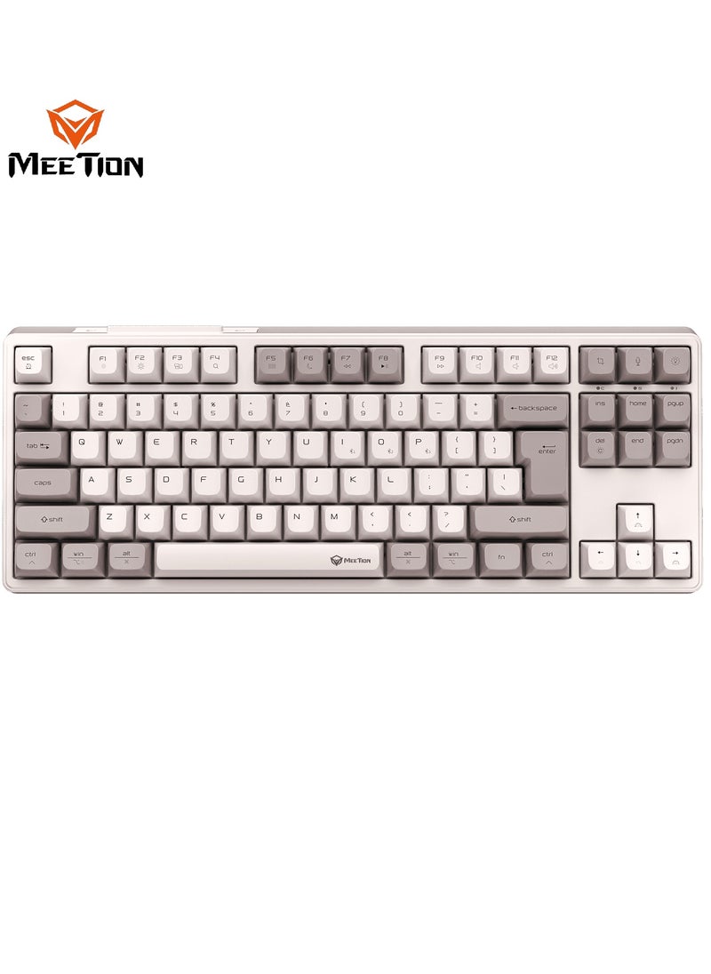 Meetion TKL Triple-Mode Wireless RGB Mechanical Keyboard MK14 TKL 87 Keys Layout Full Key Hot-Swap Tri-Mode Connection