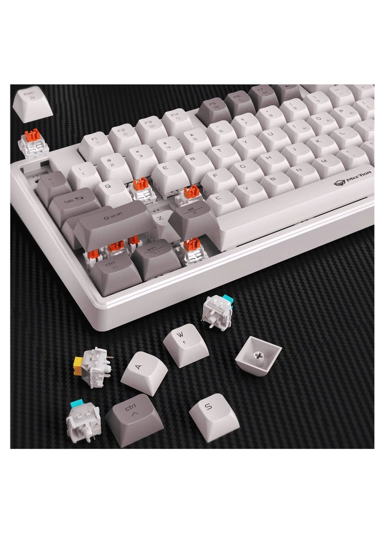 MEETION MK14 TKL Three Mode Wireless/Bluetooth/Wired Hot-swappable Gaming Keyboard 87 Keys RGB LED Light Mechanical Keyboard for Game