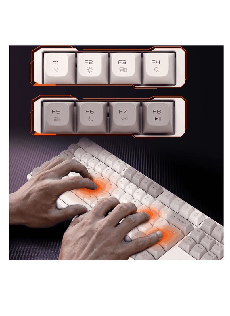 MEETION MK14 TKL Three Mode Wireless/Bluetooth/Wired Hot-swappable Gaming Keyboard 87 Keys RGB LED Light Mechanical Keyboard for Game