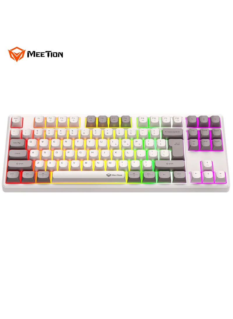 MEETION MK14 TKL Three Mode Wireless/Bluetooth/Wired Hot-swappable Gaming Keyboard 87 Keys RGB LED Light Mechanical Keyboard for Game