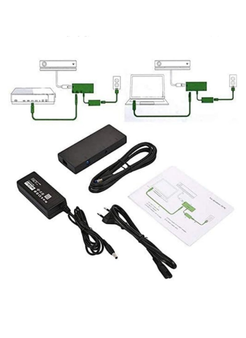 Kinect 2.0 Sensor USB Adapter & AC Power Supply for Xbox One S/X, Xbox One X, and PC Compatible with Xbox One & Windows Computer