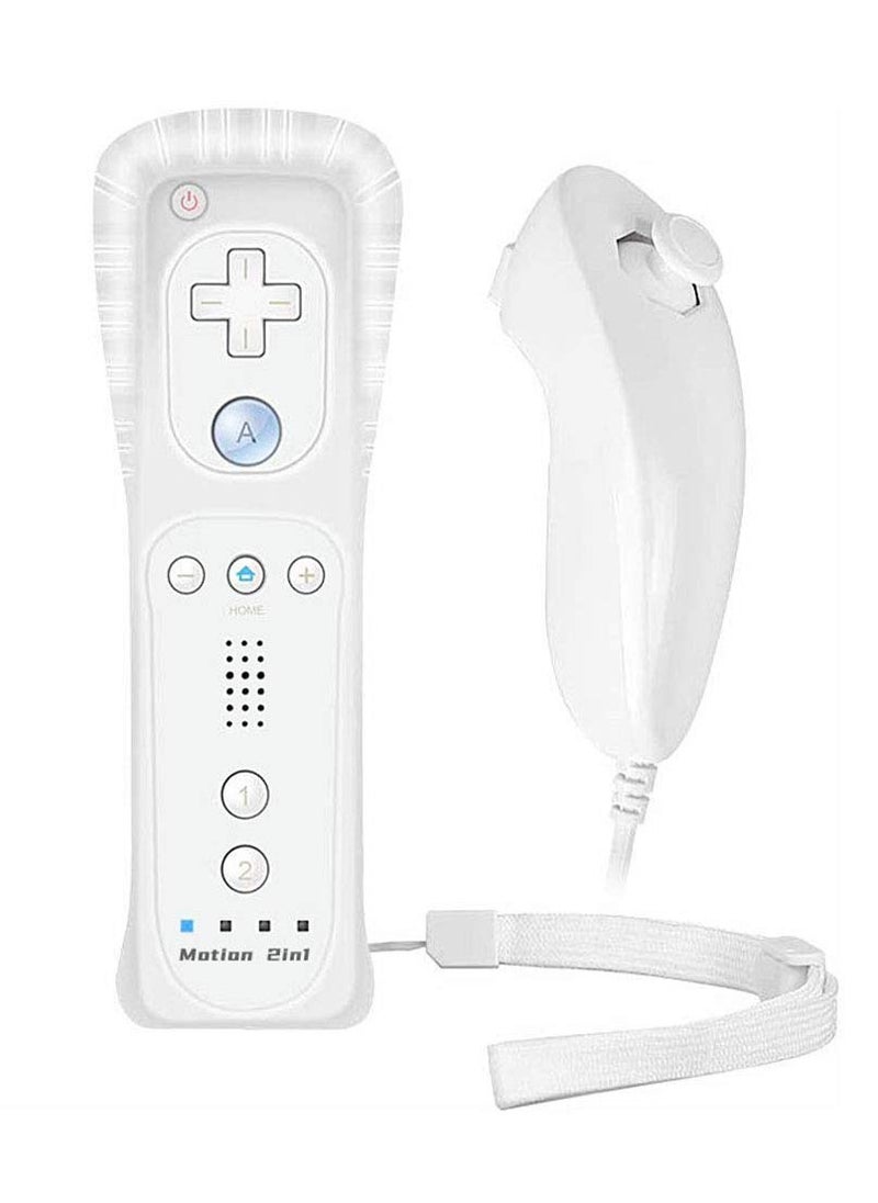 1pcs Wireless Nunchuck Motion Plus Remote Controller Set for Nintendo Wii & Wii U Wii Remote Gamepad with Motion Control For Wii Accessories & Games