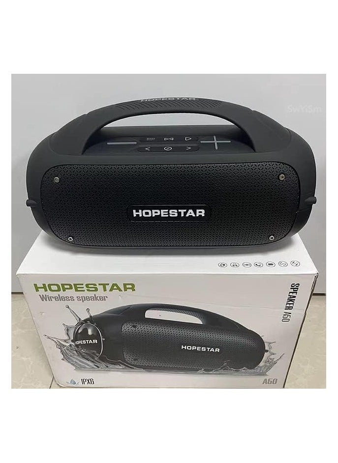 Electronics - Waterproof Wireless Bluetooth Speaker Hopestar A50 80W Highs Powers Stereo Outdoor Bass Portable Sound Column Subwoofer Microphone (Black)