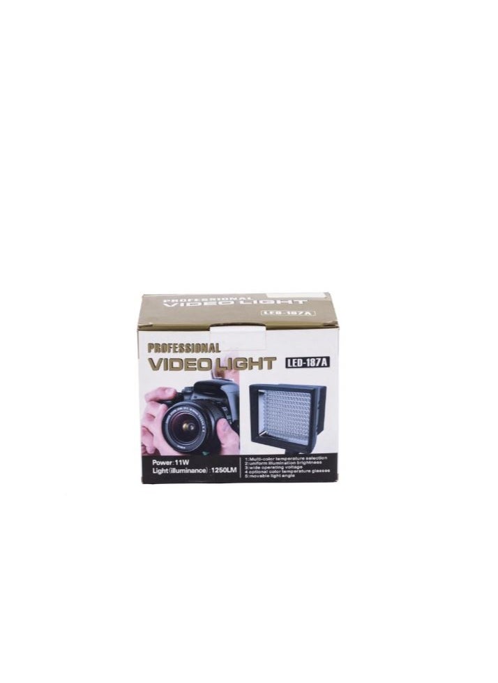 PROMAGE LED187A Professional Video Light with Dual Color Temperature, Long-Life LED, and 10m Brightness Range