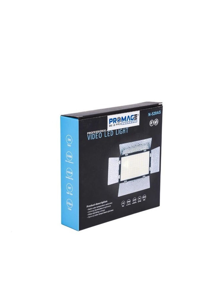 Promage Camera Professional Video Light LED PM-012 | Adjustable Brightness & Color Temperature | Rechargeable Battery