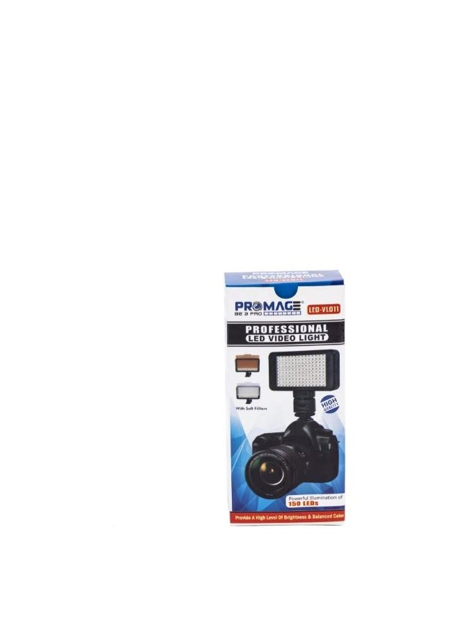 PROMAGE VL011/1500B Professional LED Video Light with Infrared Remote, Adjustable Color Temperature, and Wide Voltage Support