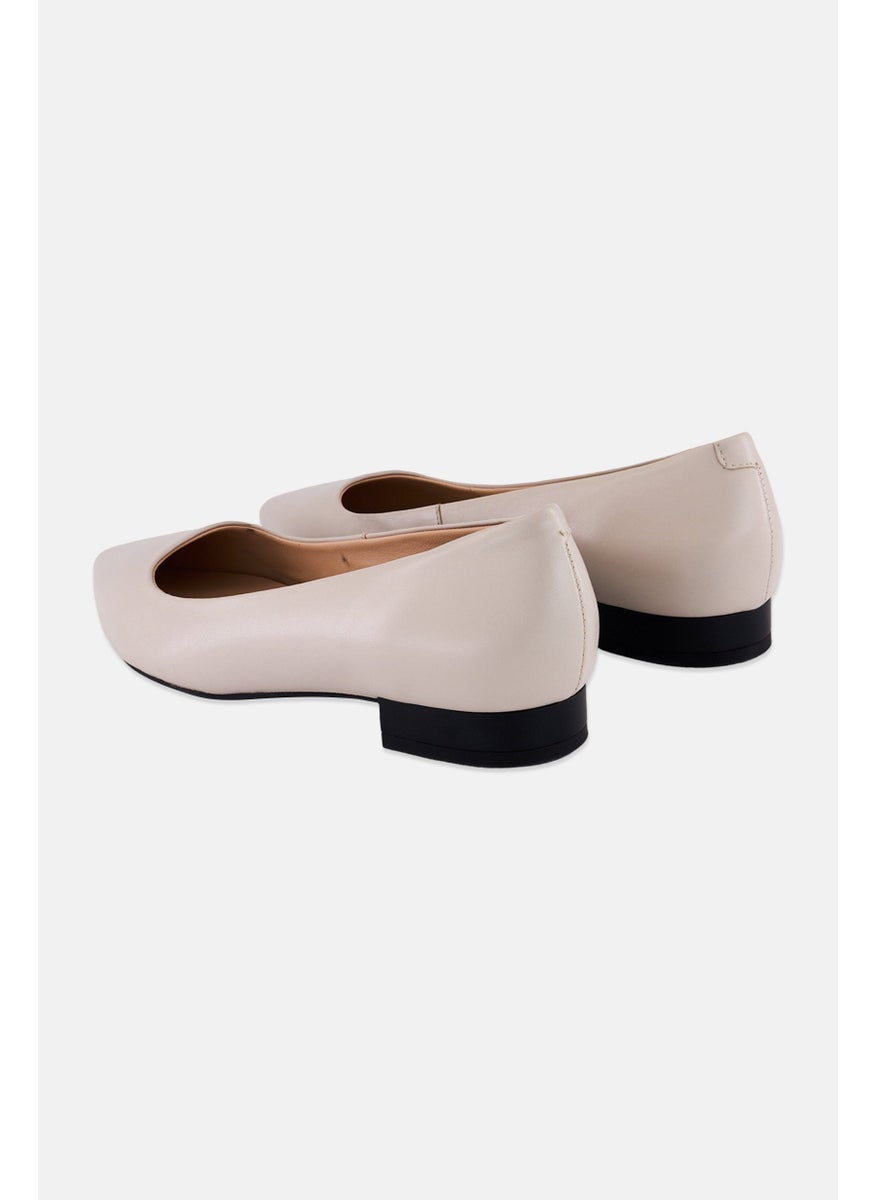 Women Slip On Pumps, Beige