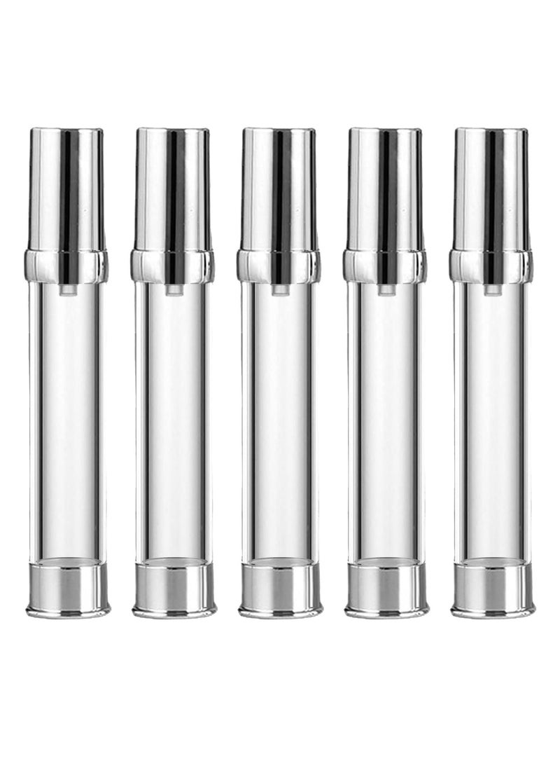 5 Pcs 1oz 30ml Silvery Airless Travel Spray Bottles - Refillable Vacuum Cosmetic Spray Bottles for Perfume  Liquid