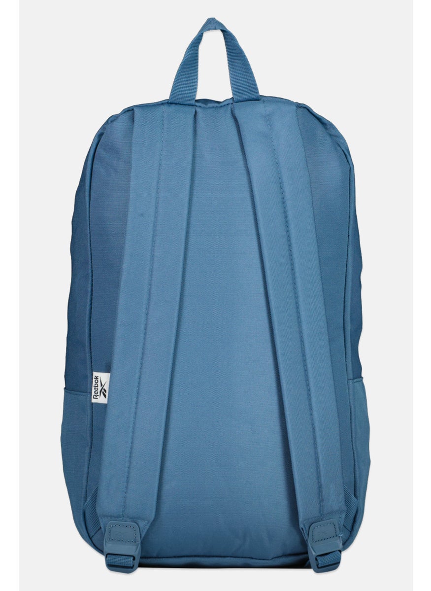 Men Brand Logo Backpack Bag, Slate Blue