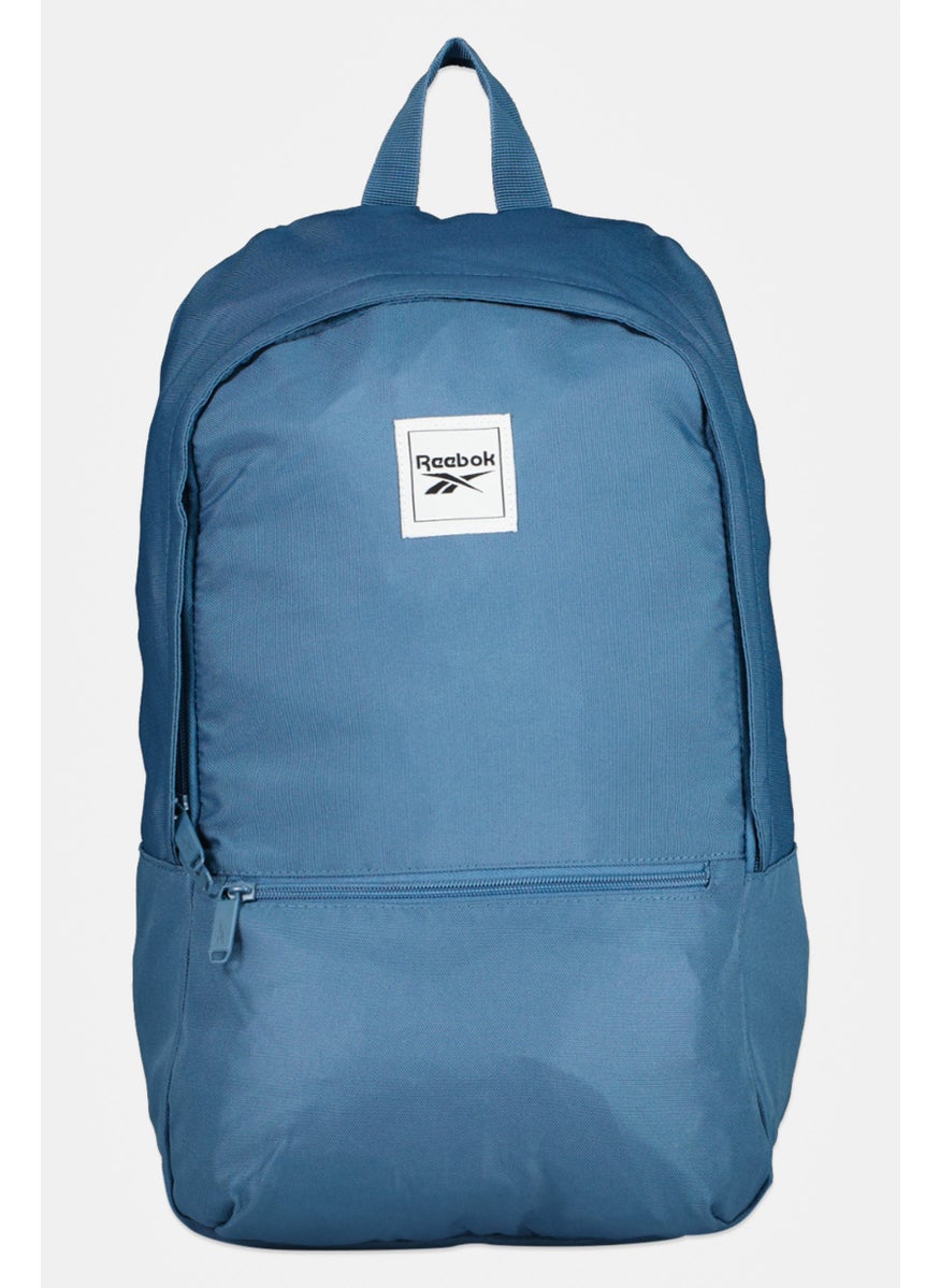 Men Brand Logo Backpack Bag, Slate Blue
