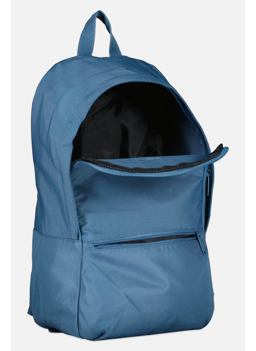 Men Brand Logo Backpack Bag, Slate Blue