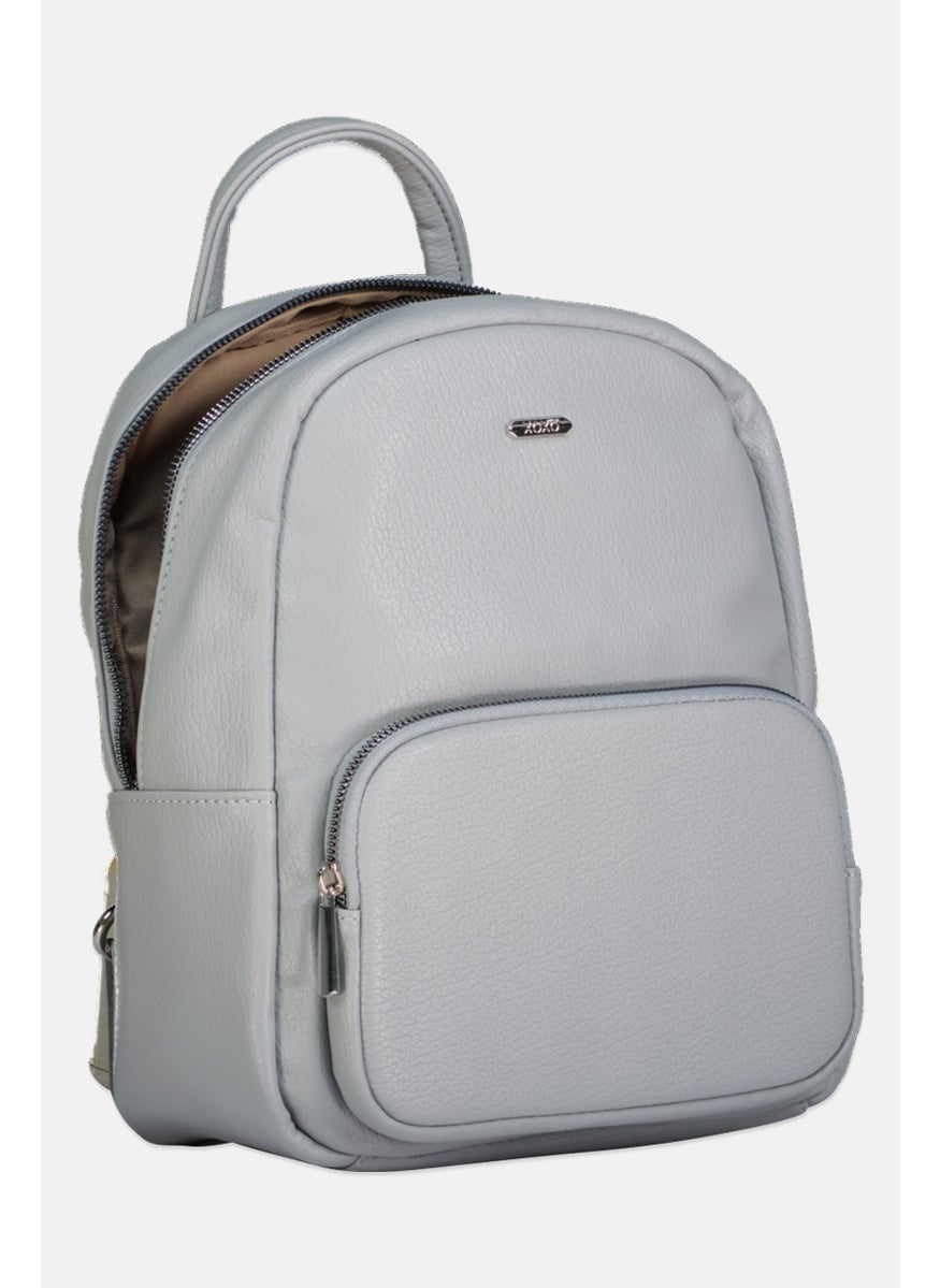 Women Brand Logo Backpack 32 H x 35 L x 11 W cm, Grey