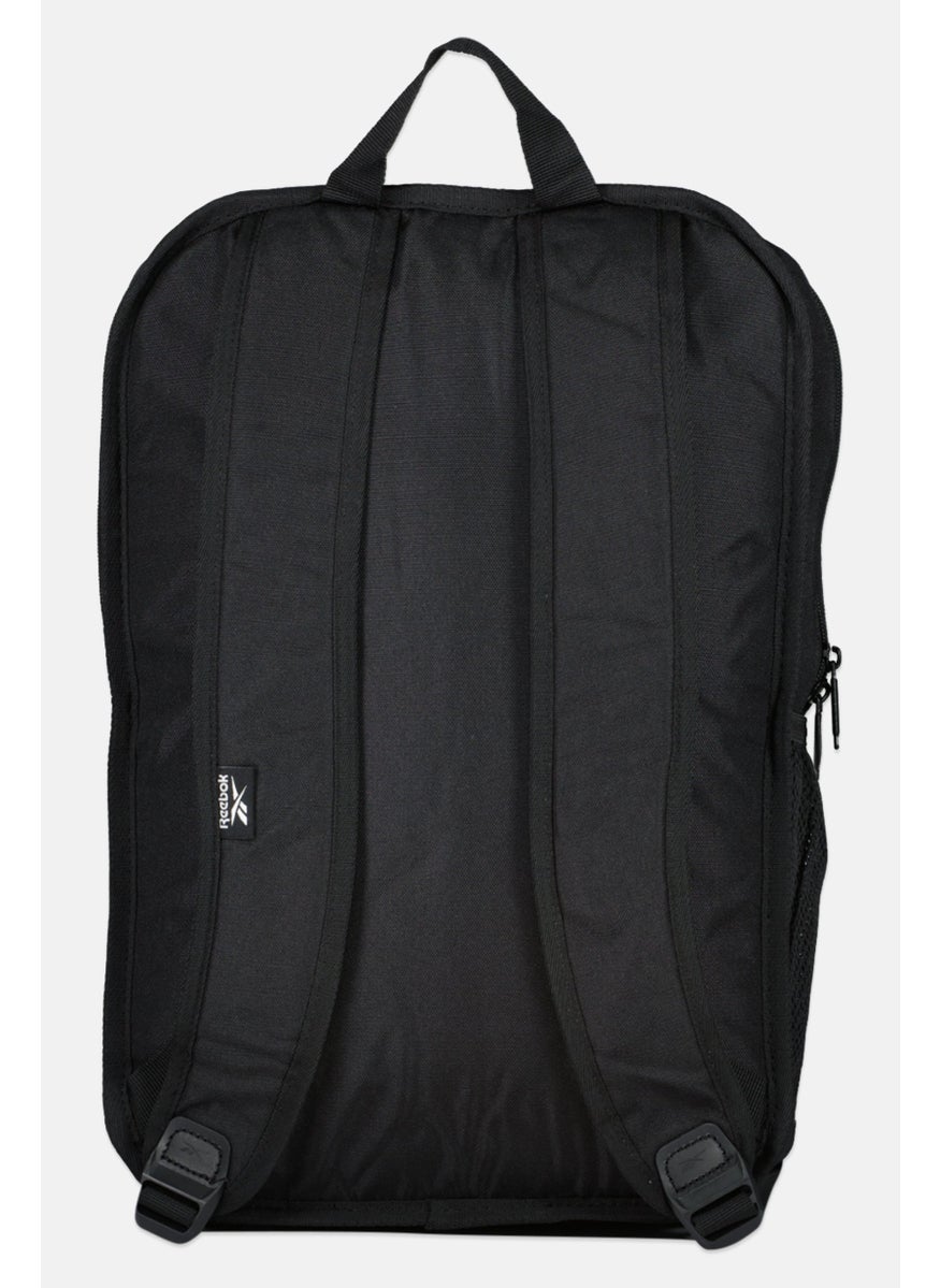 Men Brand Logo Bagpack, Black/White