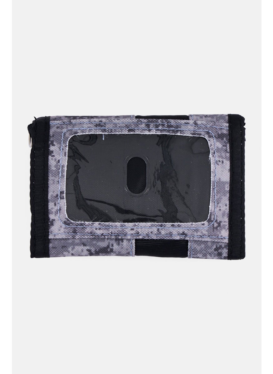 Men Brand Logo Trifold Wallet, Multicolor