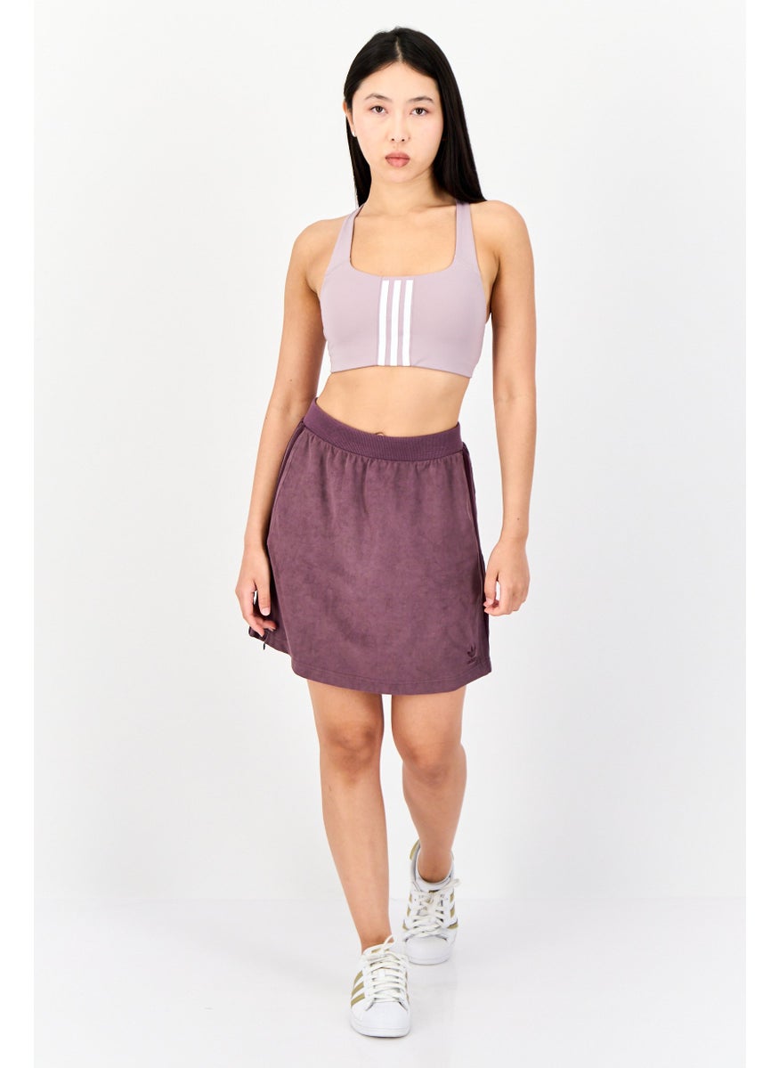 Women Sportswear Fit Brand Logo Training Skirts, Maroon
