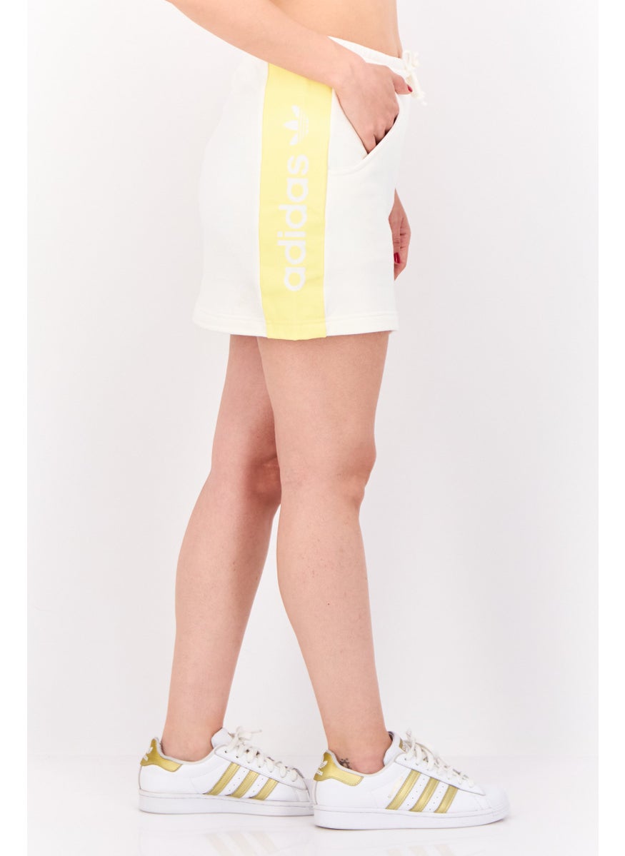 Women Sportswear Fit Brand Logo Training Skirts, White