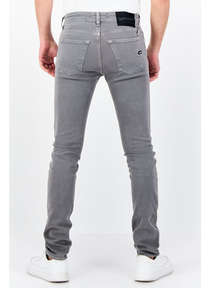 Men Skinny Fit Solid Stretchable Jeans, Grey